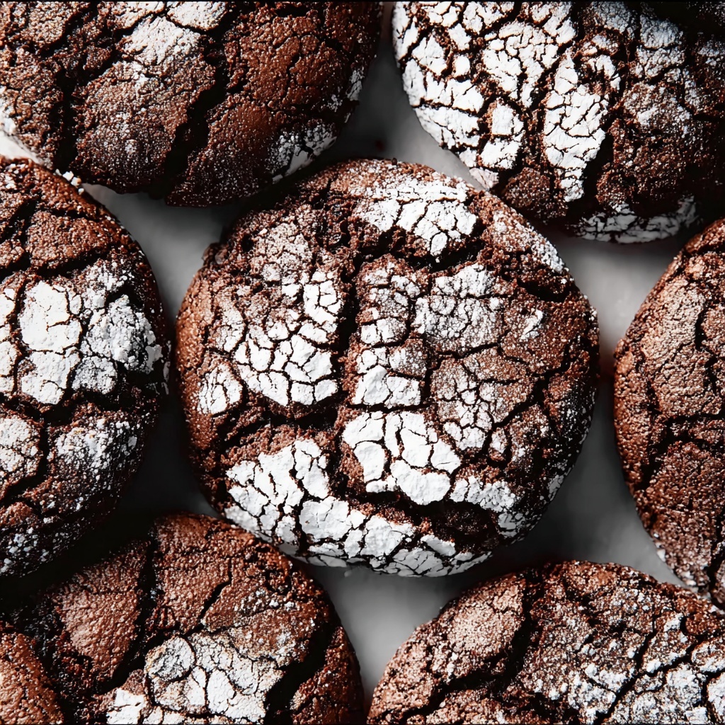 Double Chocolate Crinkle Cookies Recipe - Recipe Image