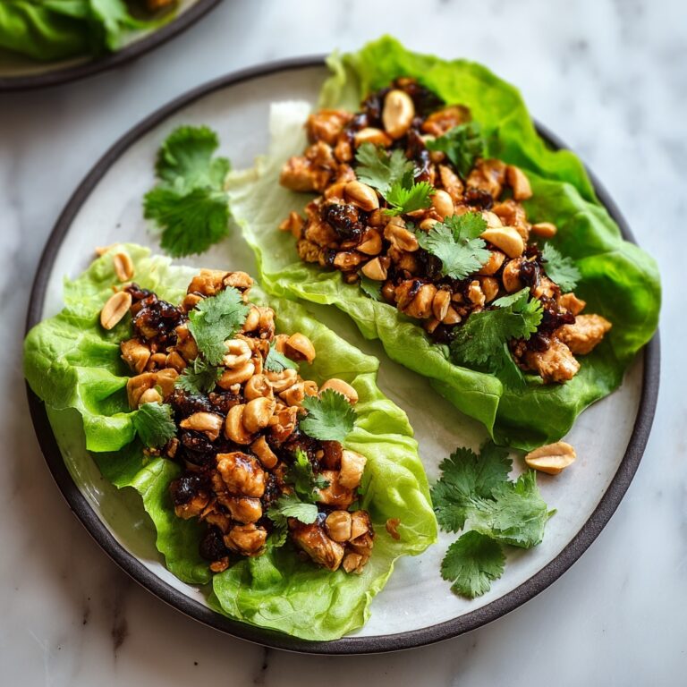 Thai Peanut Chicken Lettuce Boats Recipe