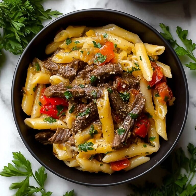 Philly Cheese Steak Pasta Recipe
