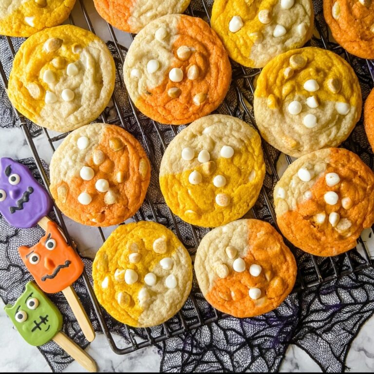 Candy Corn White Chocolate Chip Cookies Recipe