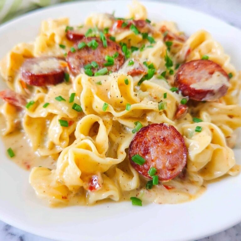 Spicy Sausage Skillet with Rotel Tomatoes and Cream Recipe