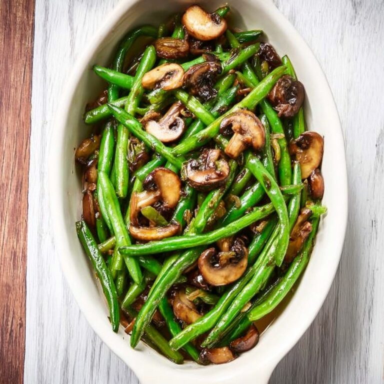 Roasted Green Beans and Mushrooms Recipe