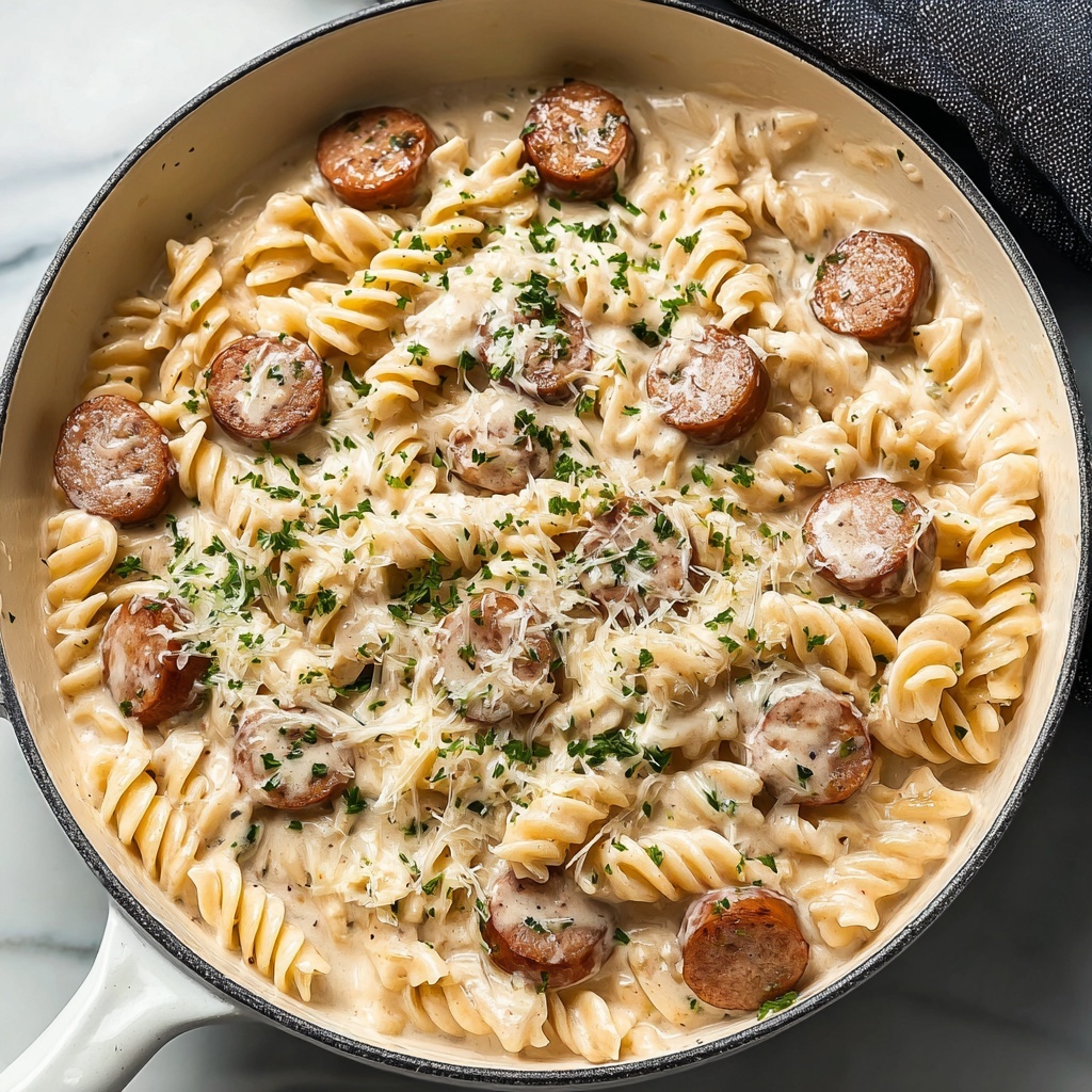 Creamy Smoked Sausage Pasta Recipe - Recipe Image
