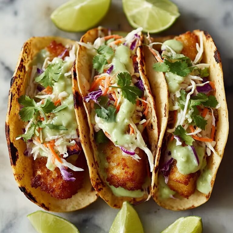 Crispy Fish Tacos with Cilantro Lime Slaw Recipe