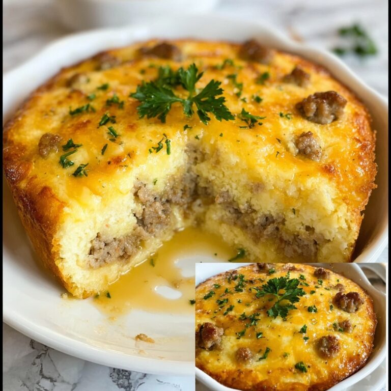 Sausage Breakfast Strata with Maple Syrup and Cheddar Recipe