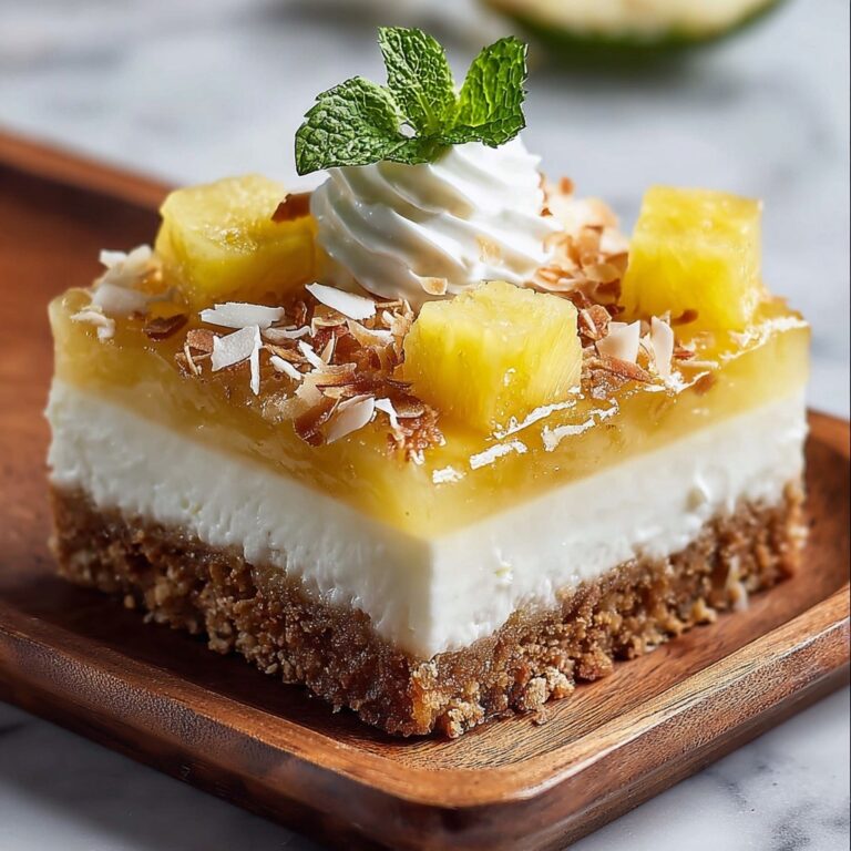 Coconut Pineapple Cheesecake Dessert: A Tropical Delight for Your Sweet Tooth Recipe