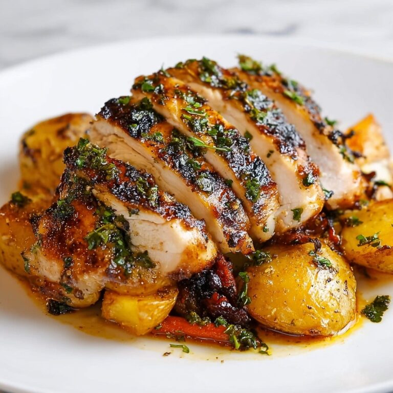 One Pan Herb Roasted Vegetables & Chicken Recipe