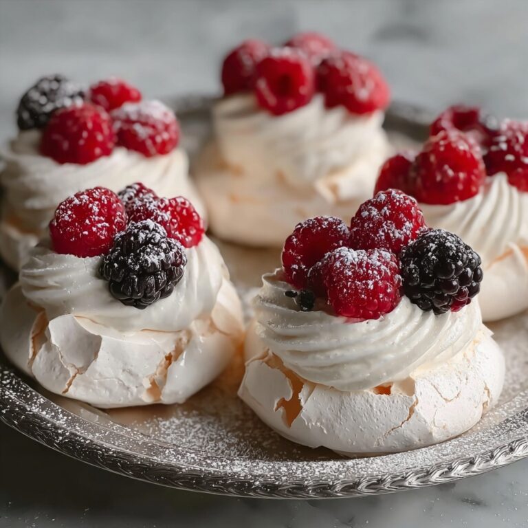 Toasted Coconut Mini Pavlovas with Coconut Custard Recipe