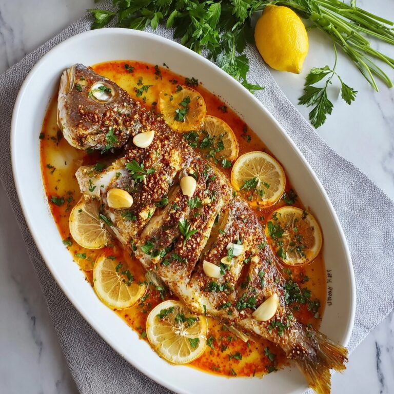 Baked Red Snapper with Garlic and Herbs Recipe