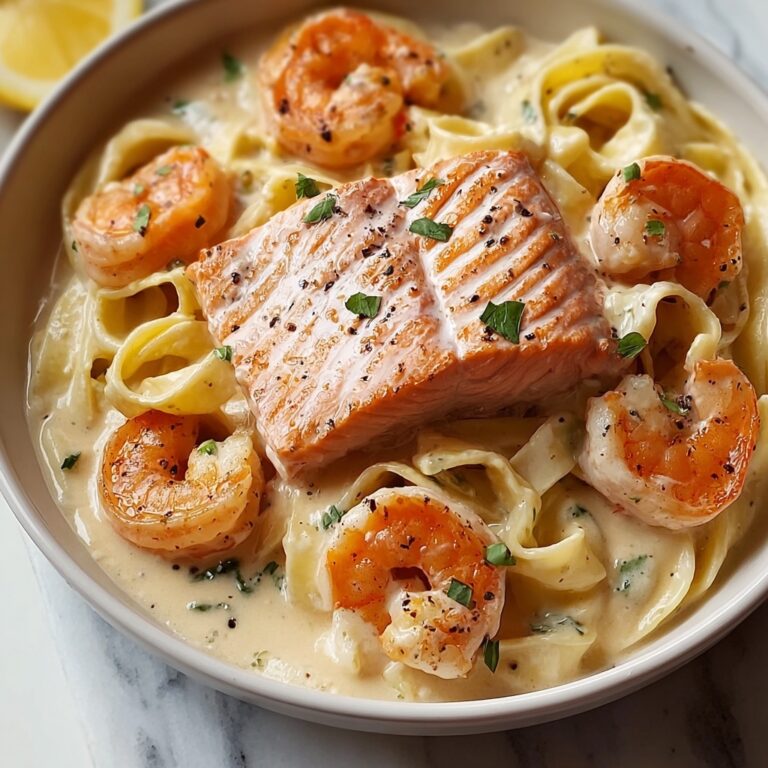 Salmon and Shrimp Alfredo Recipe
