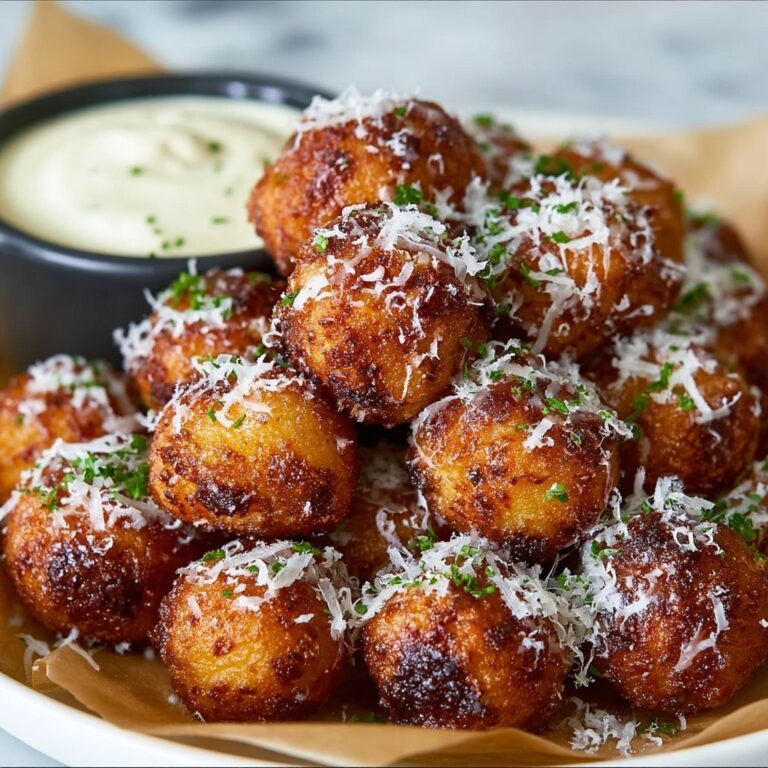 Crispy Parmesan Garlic Potato Balls Recipe