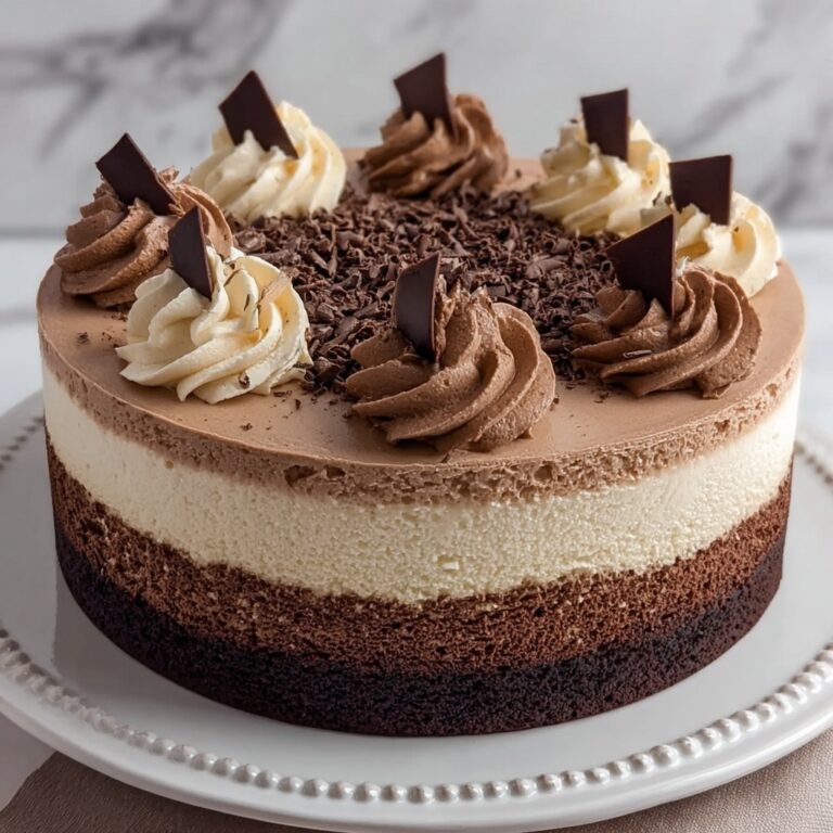Tuxedo Cake – Triple Chocolate Mousse Cake Recipe