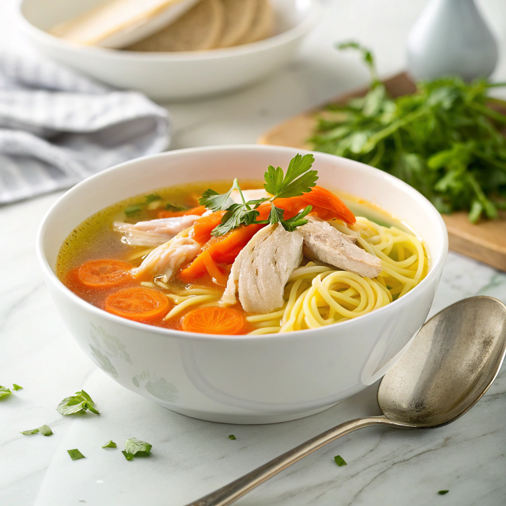 Classic Chicken Noodle Soup Recipe - Recipe Image