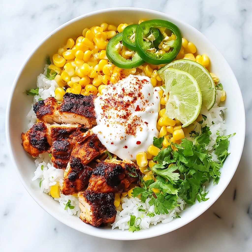 Mexican Street Corn Chicken Rice Bowl Recipe - Recipe Image