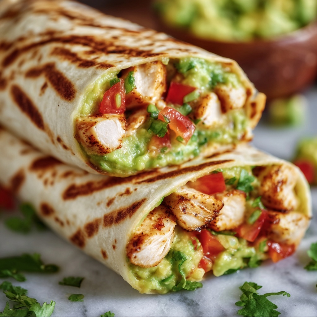 Chicken Avocado Ranch Burritos Recipe - Recipe Image