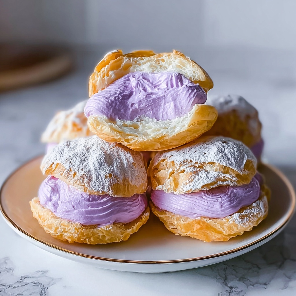 Ube Cream Puffs Recipe - Recipe Image