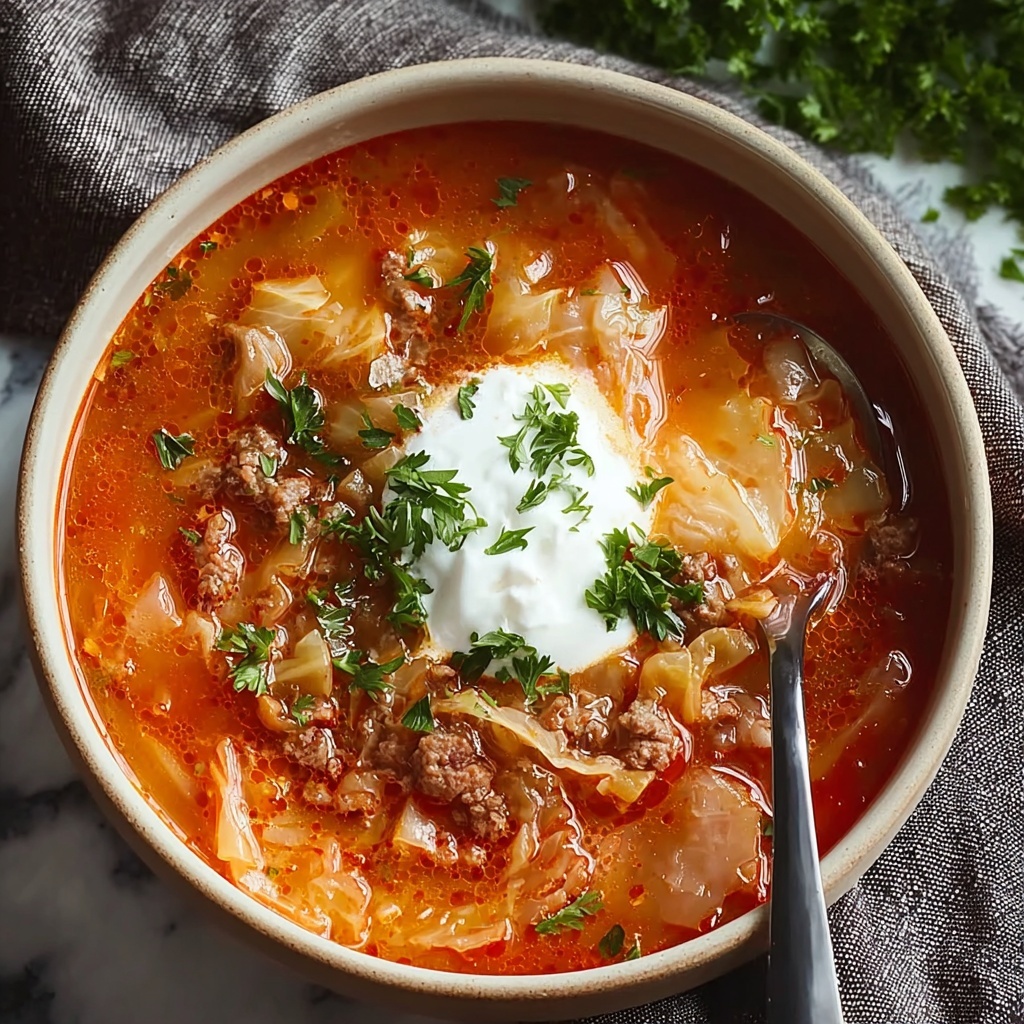 Polish Stuffed Cabbage Soup Recipe - Recipe Image