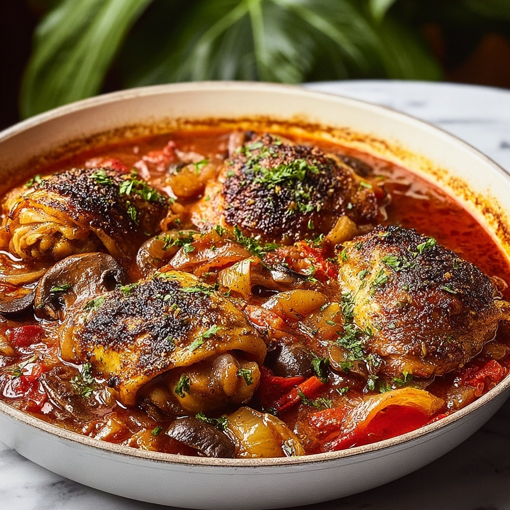 One-Pan Chicken Cacciatore with Peppers Recipe - Recipe Image