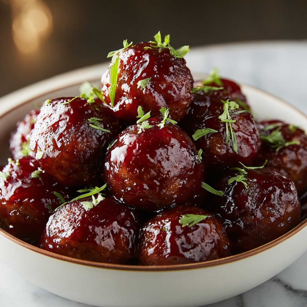 Cranberry Glazed Meatballs Recipe - Recipe Image