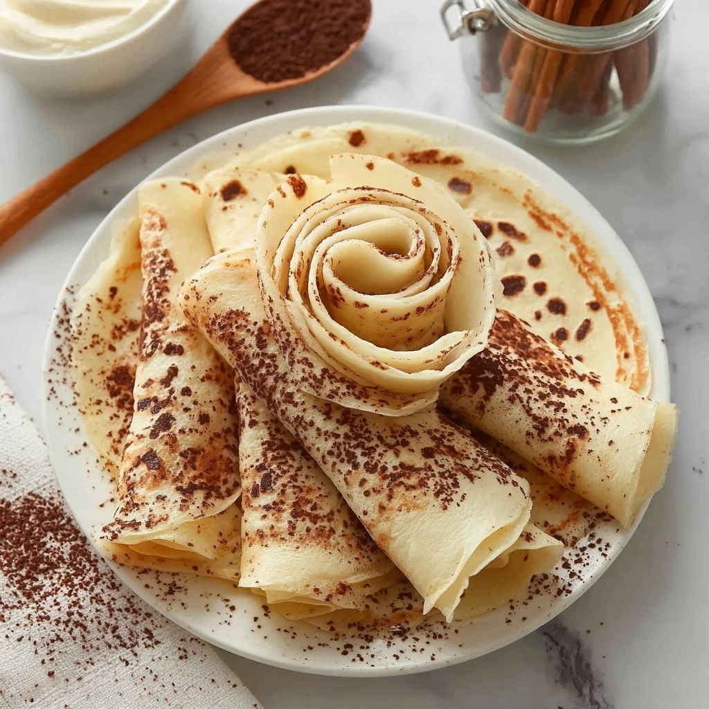 Cinnamon Roll Protein Crepes Recipe - Recipe Image