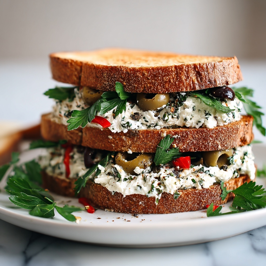 Olive Tapenade and Goat Cheese Sandwich Recipe - Recipe Image