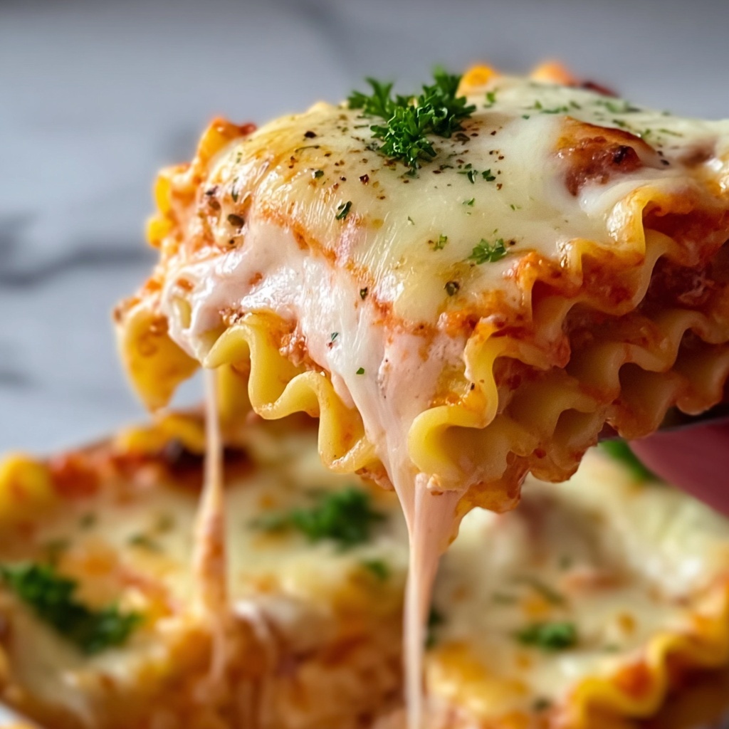 Garlic Chicken Lasagna Twirls Recipe - Recipe Image