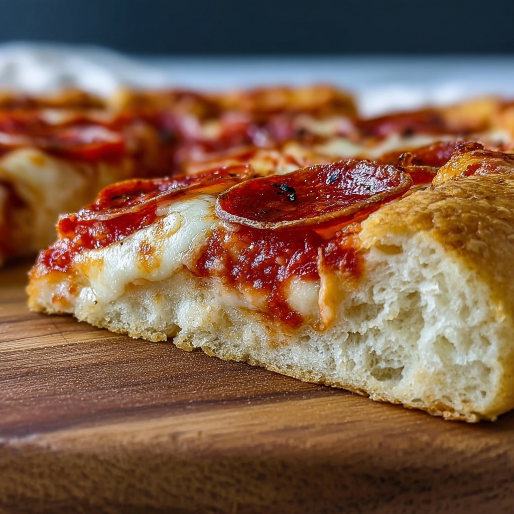 Stuffed Crust Pepperoni Pizza Recipe - Recipe Image