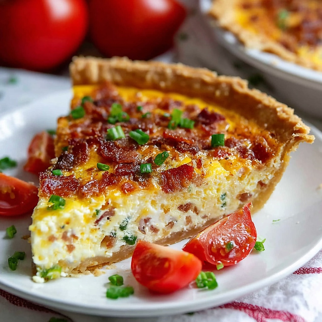 Hash Brown Crust Bacon and Cheddar Quiche Recipe - Recipe Image
