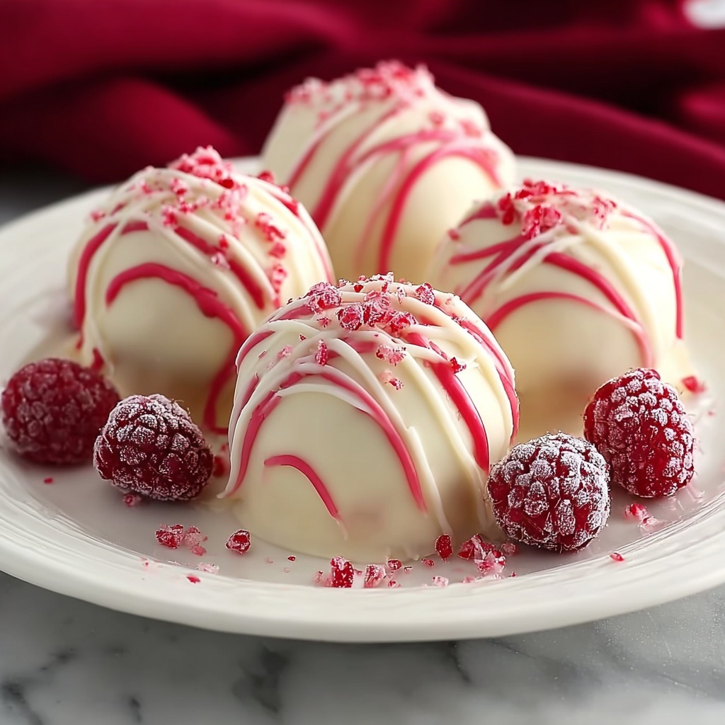 White Chocolate Raspberry Cheesecake Balls Recipe - Recipe Image