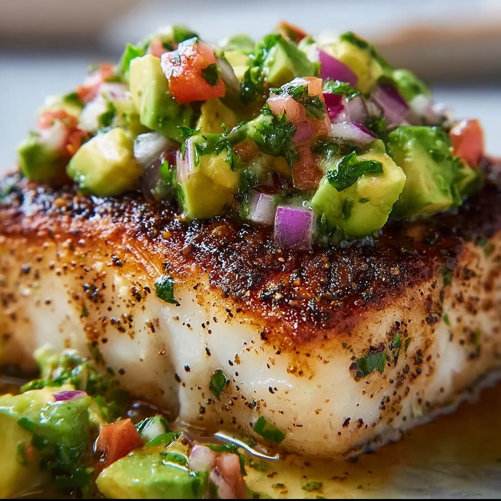 Coconut Lime Fish with Avocado Salsa Recipe - Recipe Image