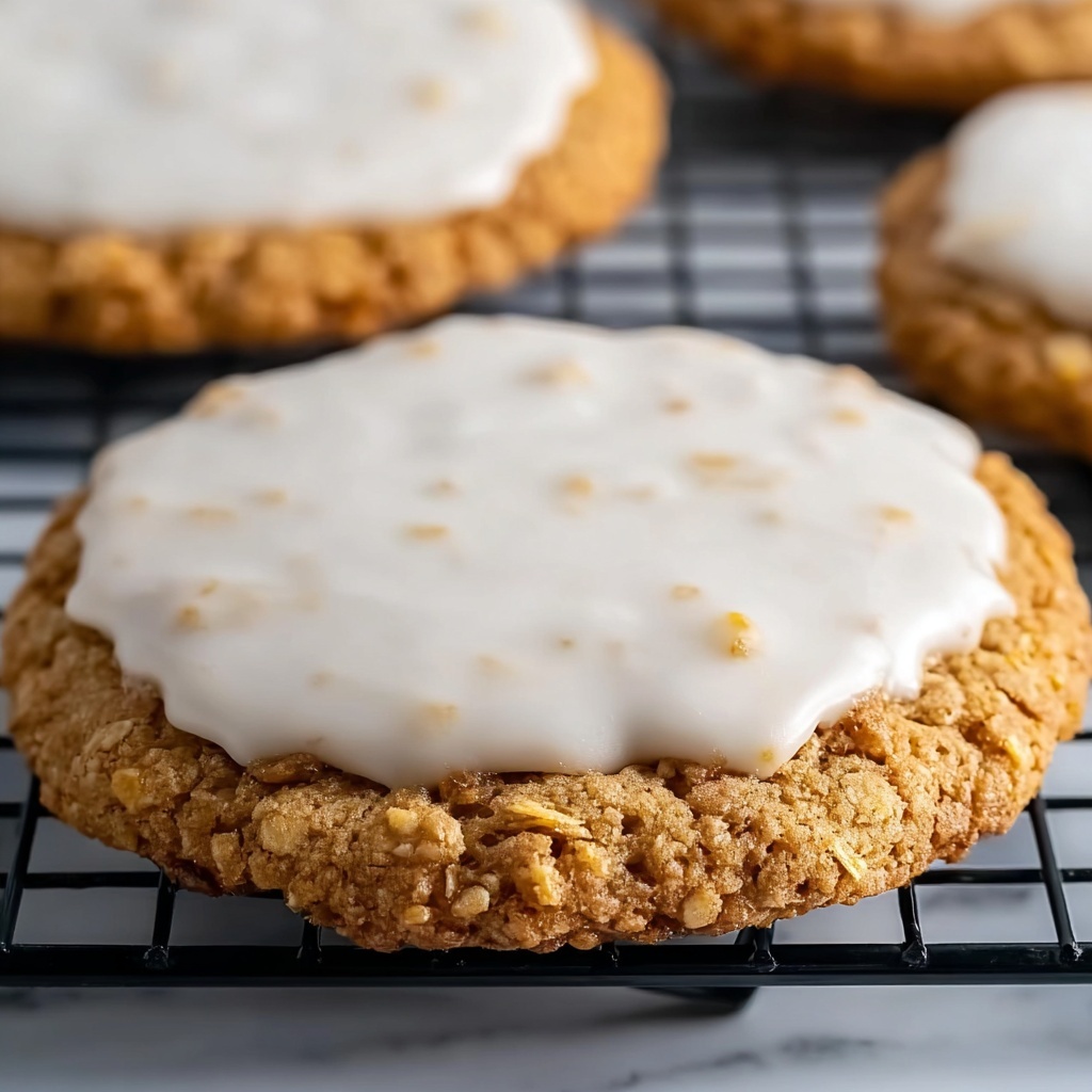 Iced Oatmeal Cookies Recipe - Recipe Image
