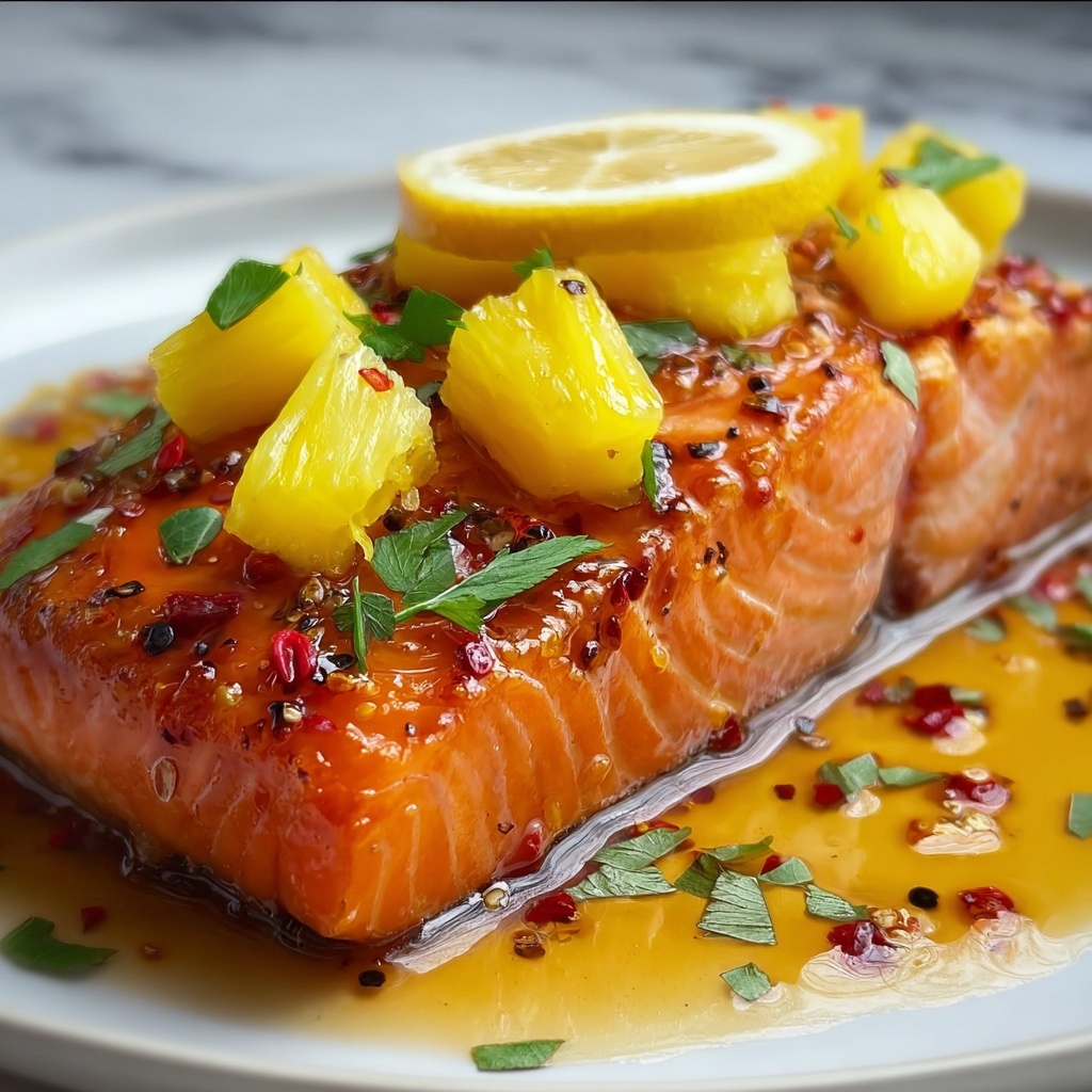 Honey Pineapple Salmon Recipe - Recipe Image