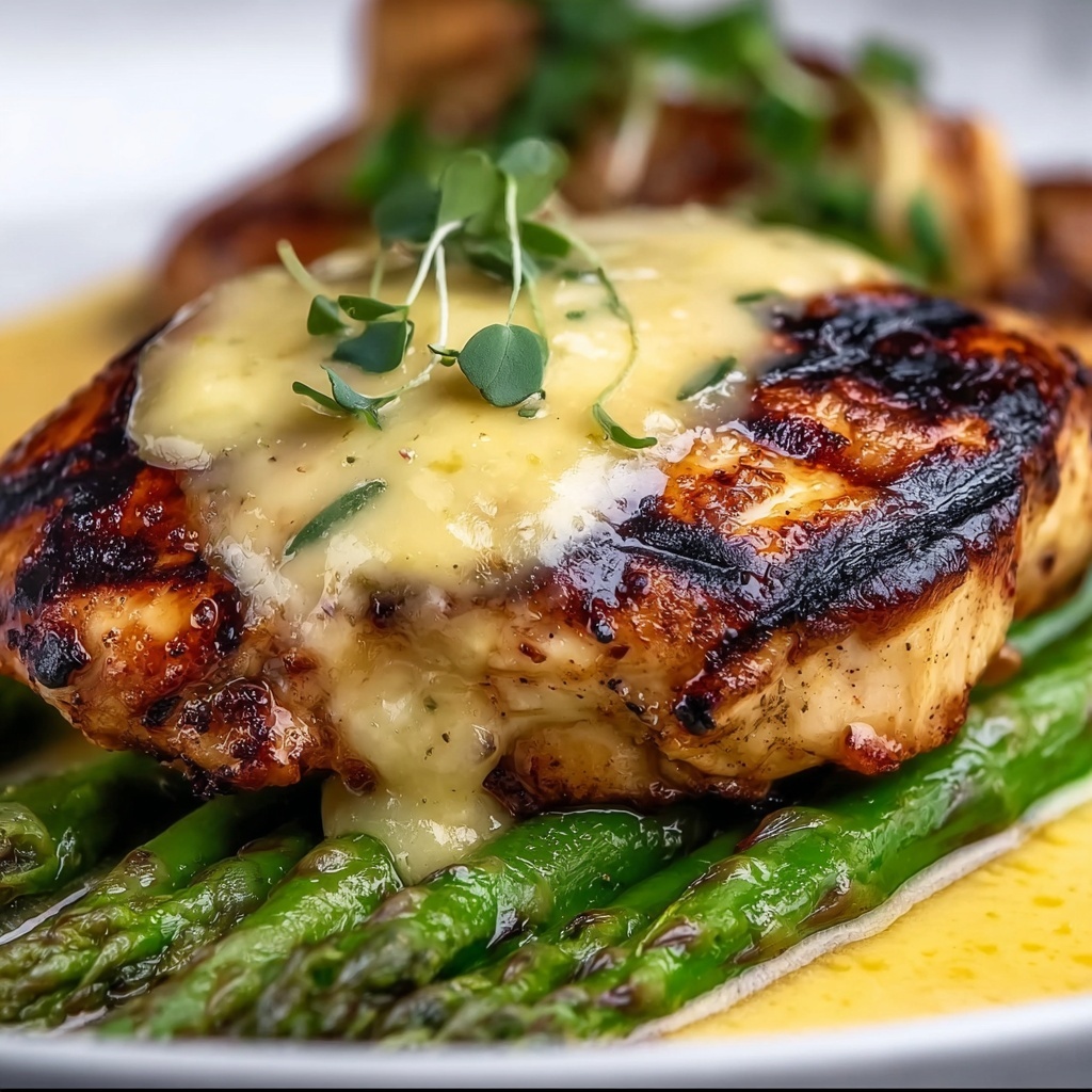 Honey Mustard Chicken with Roasted Asparagus and Cheese Recipe - Recipe Image