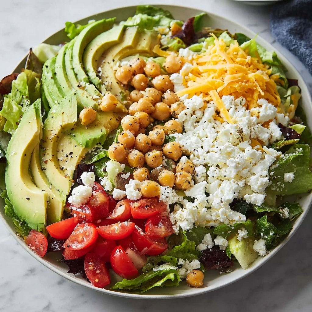 Fresh Chopped Salad with Chickpeas, Feta, and Avocado Recipe - Recipe Image