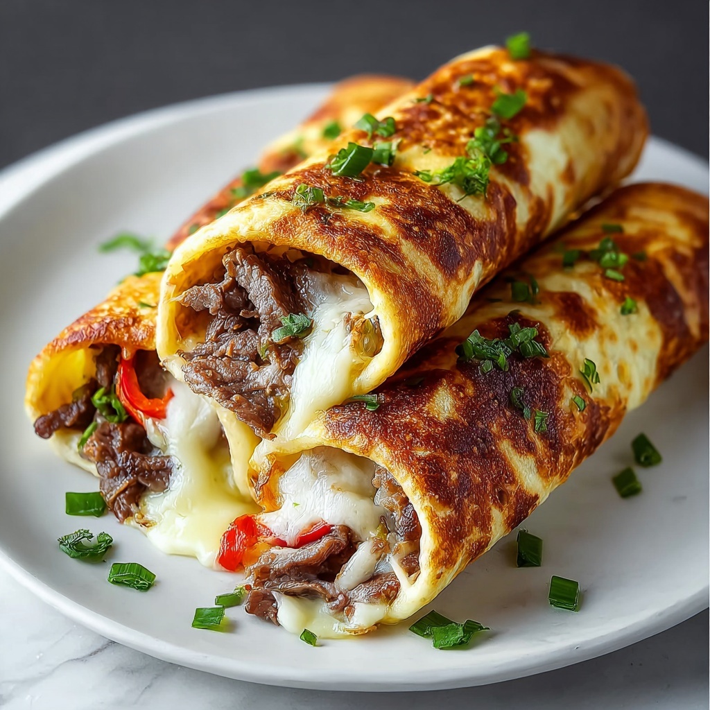 Keto Philly Cheesesteak Roll-Ups Recipe - Recipe Image