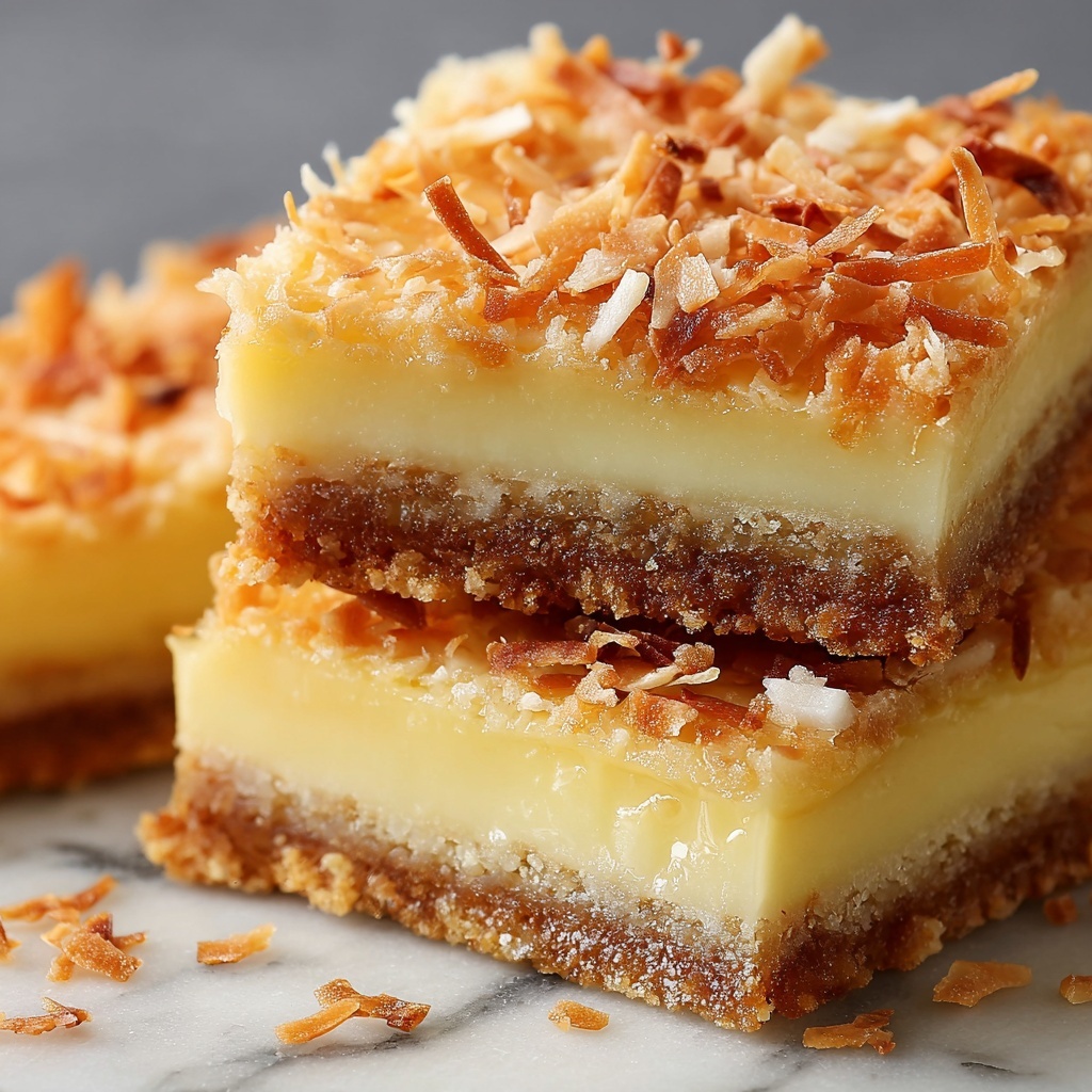 Buttery Coconut Bars Recipe - Recipe Image