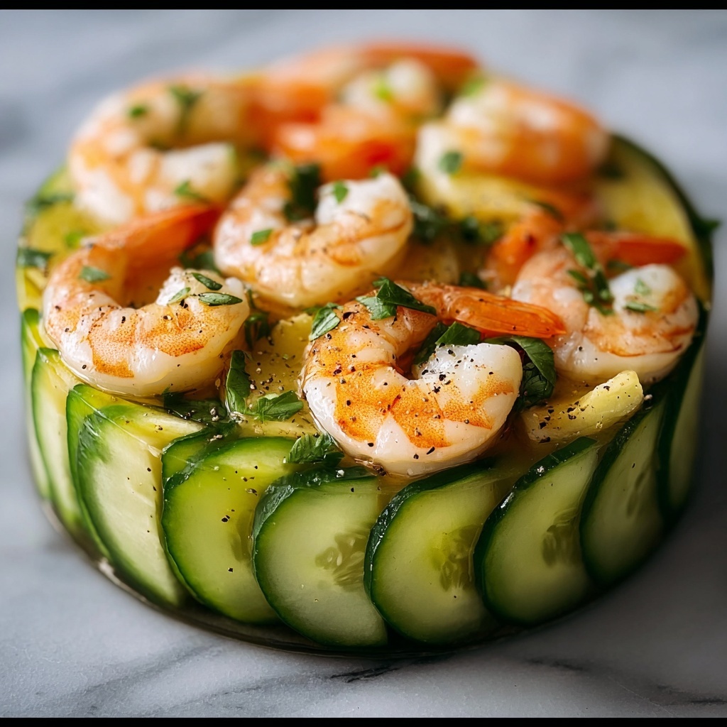 Shrimp and Cucumber Salad with Soy Sauce and Sesame Vinaigrette Recipe - Recipe Image