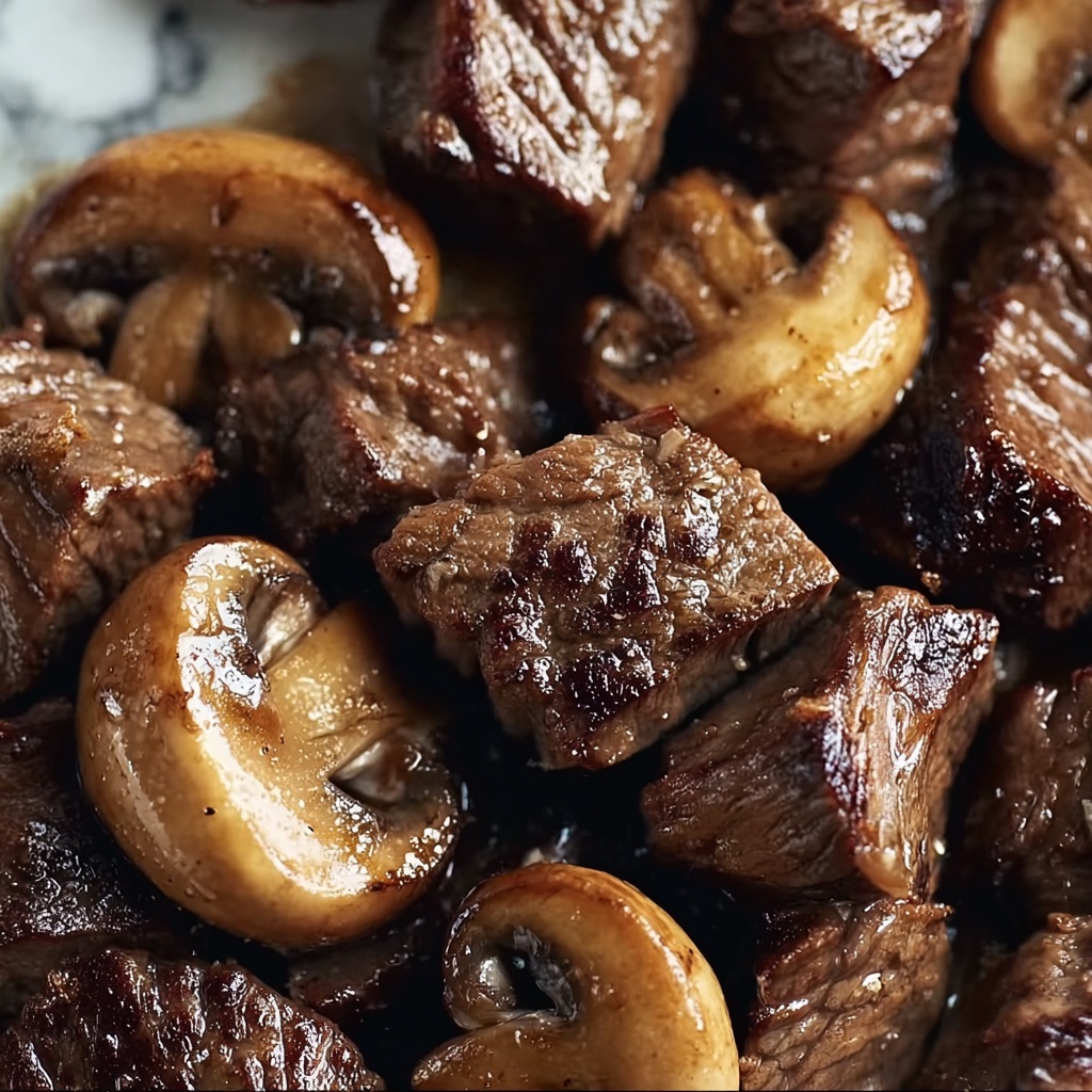 Creamy Crockpot Beef Tips & Mushrooms Recipe - Recipe Image