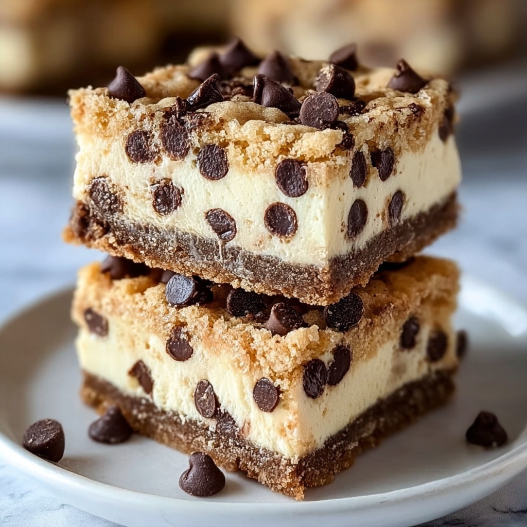 Keto Chocolate Chip Cookie Cheesecake Bars Recipe - Recipe Image
