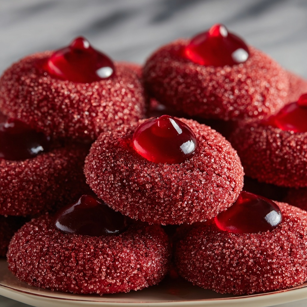 Hershey's Red Velvet Blossoms Cookies Recipe - Recipe Image
