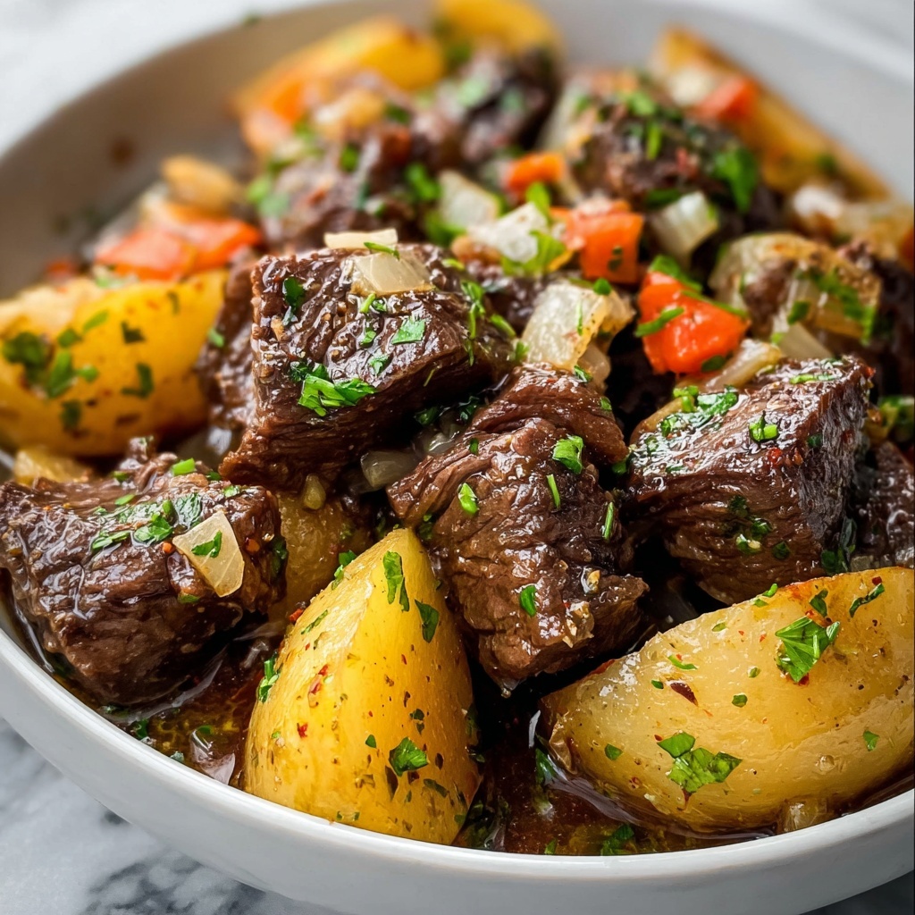 Crockpot Loaded Steak and Potato Bake Recipe - Recipe Image