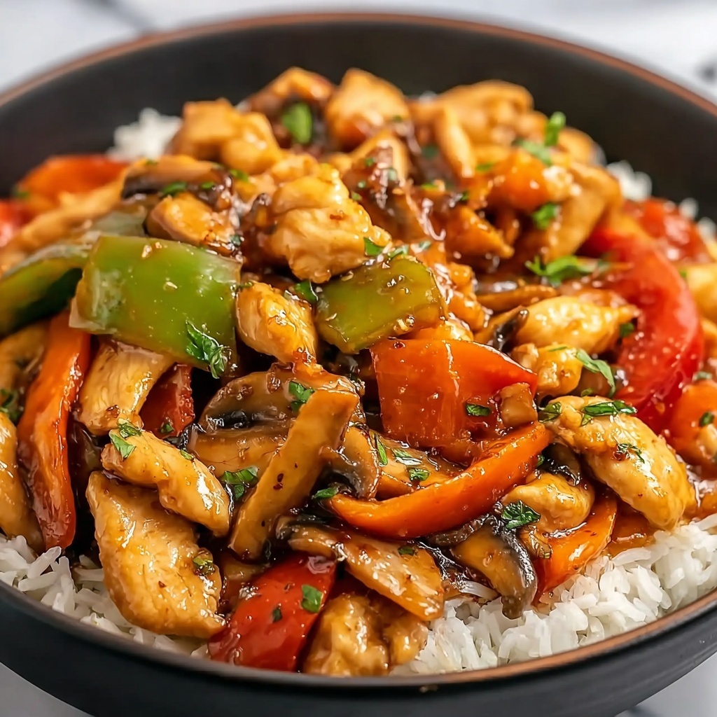 Panda Express Mushroom Chicken Copycat Recipe - Recipe Image