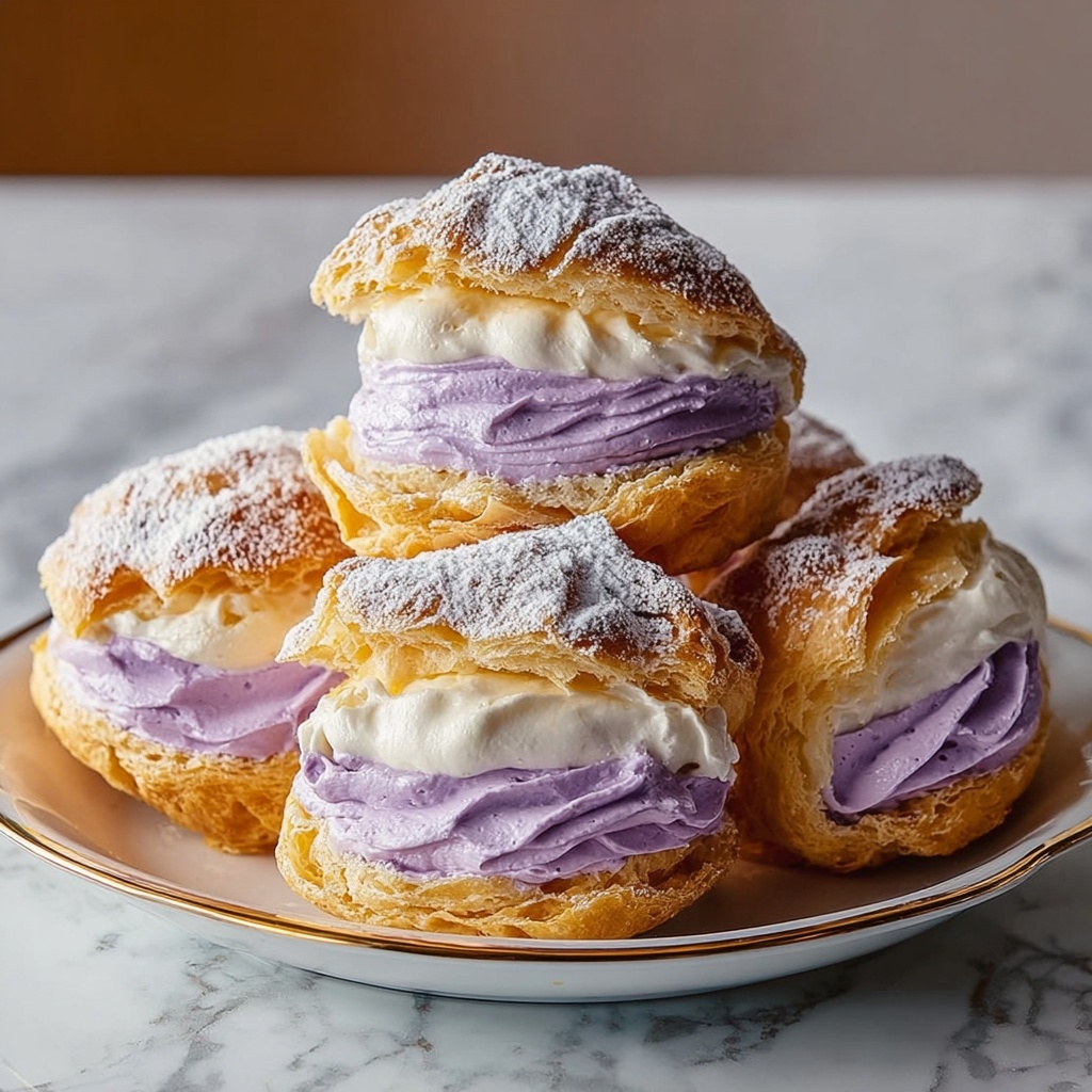 Ube Cream Puffs Recipe - Recipe Image