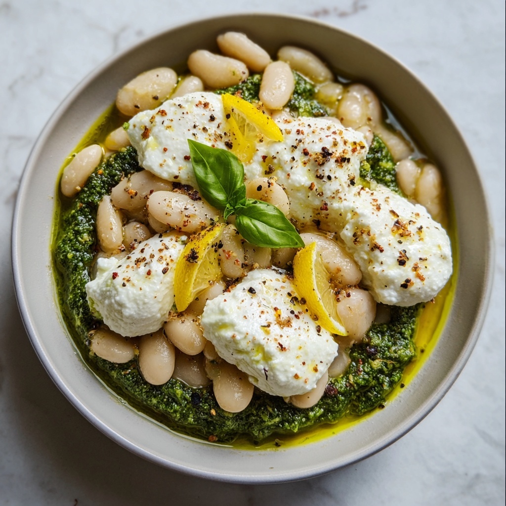 Butter Beans with Ricotta, Lemon + Basil Pesto Recipe - Recipe Image