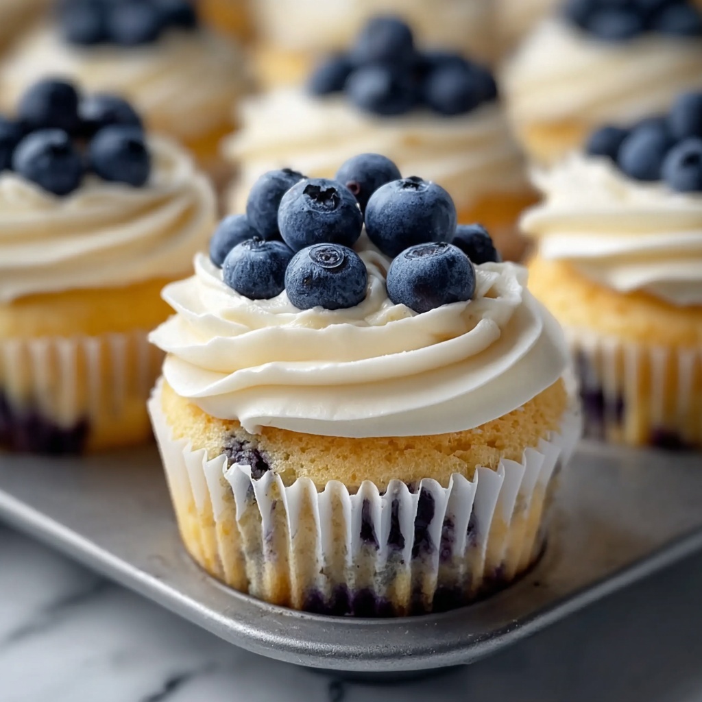 White Chocolate Blueberry Cupcakes Recipe - Recipe Image