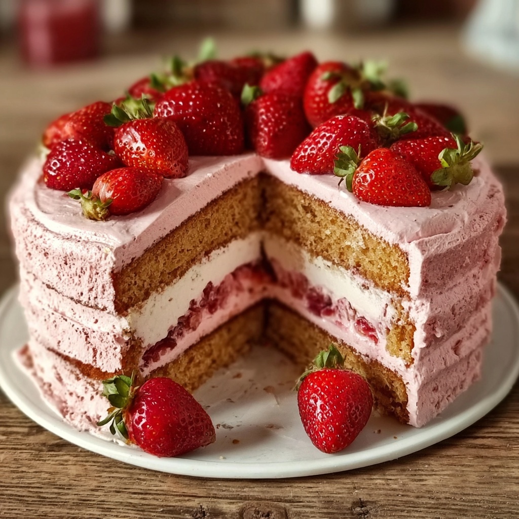 Strawberry Box Cake Recipe - Recipe Image
