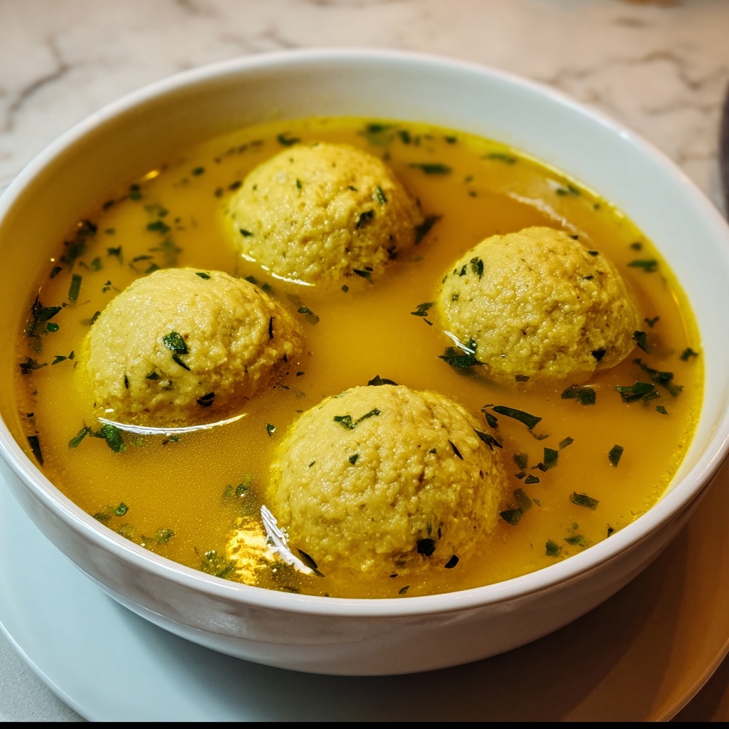 Turmeric Vegetable Matzo Ball Soup Recipe - Recipe Image