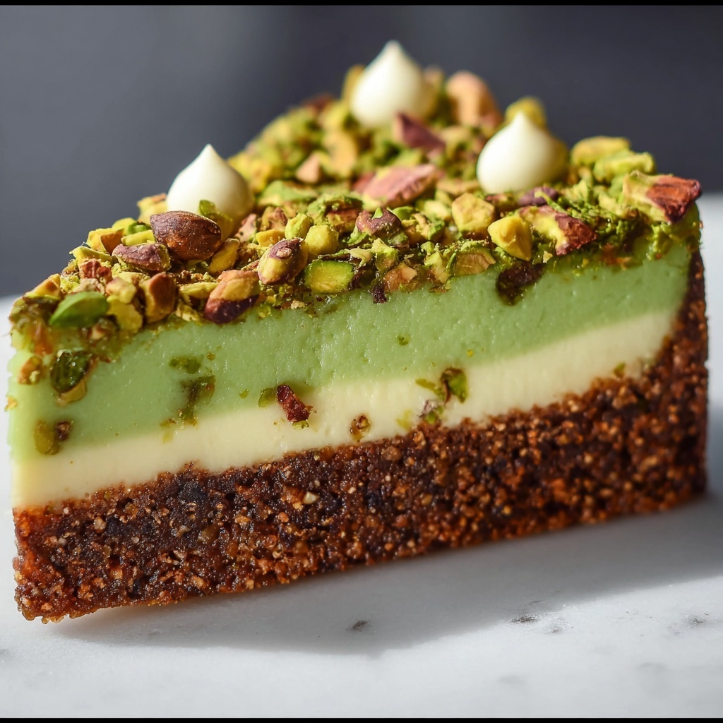 Decadent Pistachio Cream Cheesecake Recipe - Recipe Image