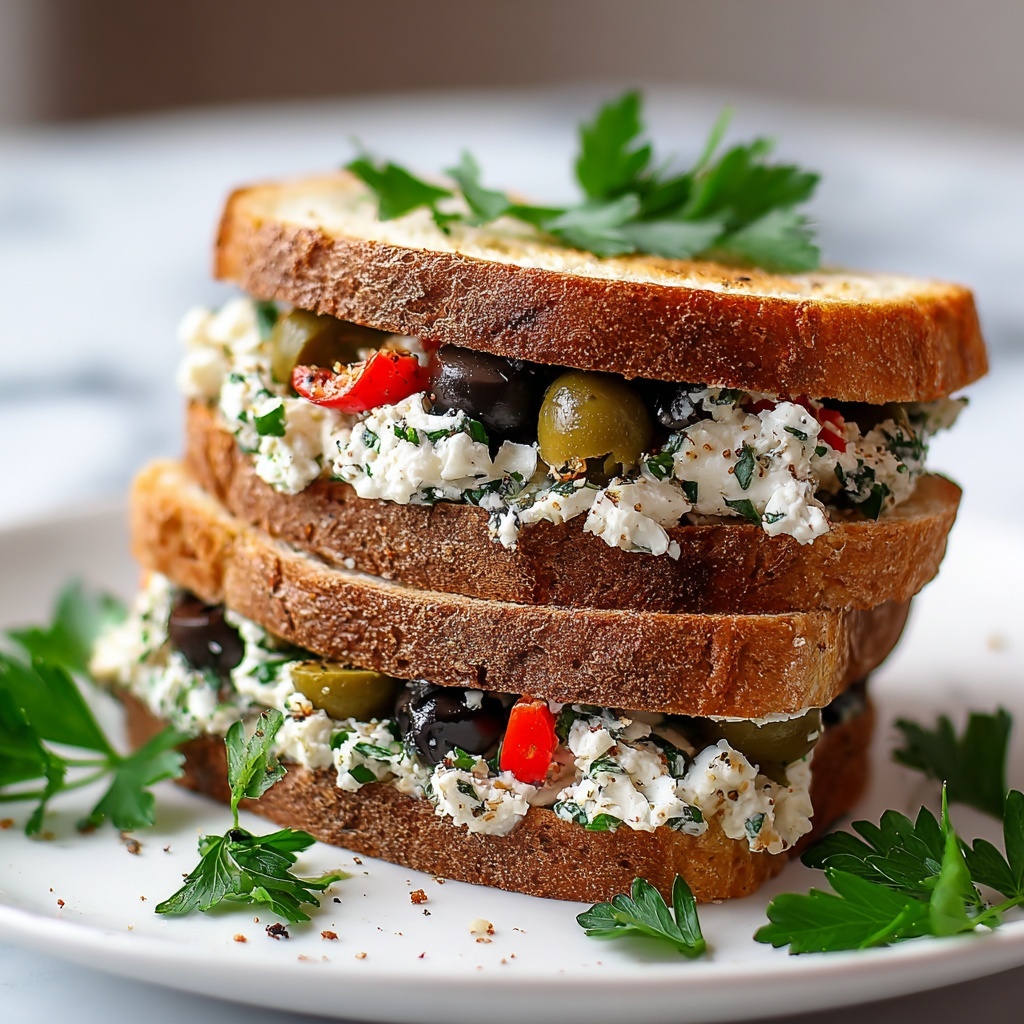 Olive Tapenade and Goat Cheese Sandwich Recipe - Recipe Image