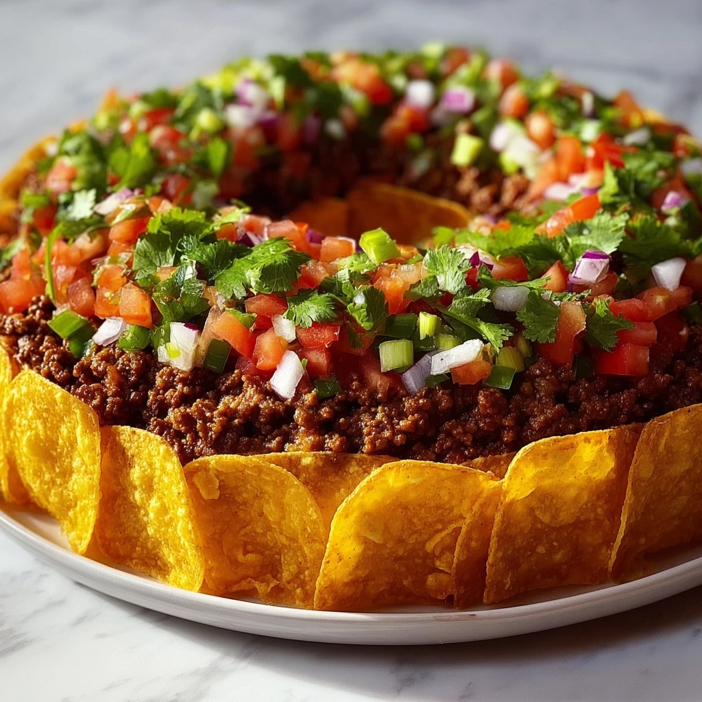 Spicy Ground Beef Taco Ring Recipe - Recipe Image